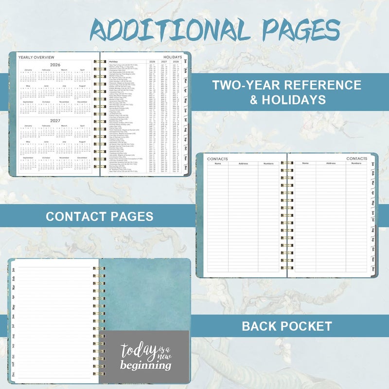 MaaIbok 2026 Planner - 2026 Planner Weekly and Monthly, Jan 2026 - Dec 2026, 6.4" x 8.5" 2026 Calendar Planner, Monthly Tabs, Hardcover, Thick Paper, Daily Organizer - Image 5